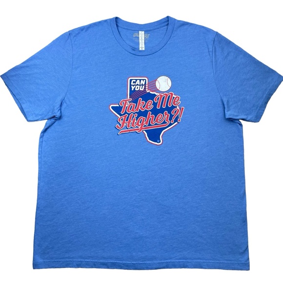 Texas Rangers MLB Baseball Can You Take Me Higher?! Creed Rock Band t-shirt 2XL - Picture 1 of 6
